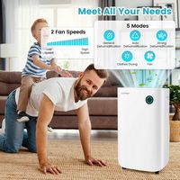Costway 4500 Sq. Ft Dehumidifier for Home & Basements, 73-Pint Quiet Dehumidifier with 5 Modes - ... - Angle