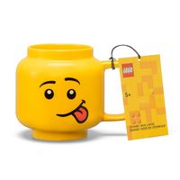 Room Copenhagen - LEGO: Classic Yellow Minifigures Silly Ceramic Mug, 17.9oz - Angle