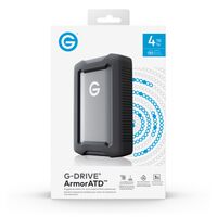 G-DRIVE - ArmorATD 4TB External USB-C Portable Hard Drive - Space Gray - Angle