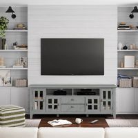 Simpli Home - Artisan 72 inch TV Media Stand - Fog Grey - Angle