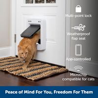PetSafe - SmartDoor Connected Pet Door, Dog and Cat, Selective Entry and Exit, App Enabled Pet Do... - Angle