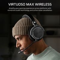 CORSAIR - VIRTUOSO MAX Wireless Gaming Headset for PC, Mac, PS5, PS4, and Mobile - Carbon - Angle