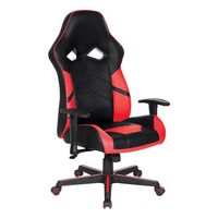 OSP Home Furnishings - Vapor Gaming Chair - Red/Black - Angle