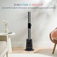 Shark - TurboBlade Cool + Heat – 2-in-1 Bladeless Tower Fan & Space Heater for Customizable Year-... - Angle