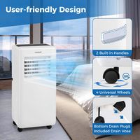 Costway 6500 BTU Portable Air Conditioner Cools up to 350 sq.ft 3 in 1 Air Cooler with Fan & Dehu... - Angle