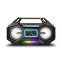 ION Audio - Party Rocker Go high-Power Boombox with Party Starter Lights - Black - Angle