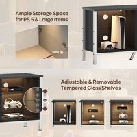 Bestier - TV Stand with Fireplace for TV Gaming Entertainment Center Up to 75