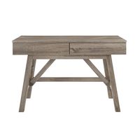 Linon Home Décor - Tennyson Two-Drawer Desk - Gray - Angle