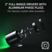 Razer - Nommo V2 Full-Range 2.1 PC Gaming Speakers with Wired Subwoofer (3 Piece) - Black - Angle