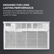 TCL - 350 Sq. Ft. 8,000 BTU Smart Through-the-Wall Air Conditioner with 4,200 BTU Supplemental He... - Angle