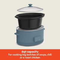 Bella - 6-qt. Programmable Slow Cooker - Surf - Angle