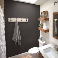 TRINITY - DRAKESTONE | Coat and Towel Rack w/ 4 Double Hooks | - White Wash - Angle