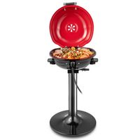 Costway - Outdoor Portable 1600W Electric BBQ Grill with Temperature Control & Grease Collector R... - Angle
