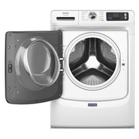 Maytag - 5.0 Cu. Ft. High-Efficiency Smart Front Load Washer with Steam and Pet Pro System - White - Angle