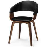 Simpli Home - Lowell Bentwood Dining Chair - Black - Angle