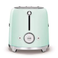 SMEG TSF01 2-Slice Wide-Slot Toaster - Pastel Green - Angle