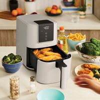 bella PRO - 4-qt. Touchscreen Slim Air Fryer - Oatmilk - Angle