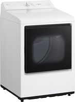 LG - 7.3 Cu. Ft. Smart Electric Dryer with Sensor Dry - Alpine White - Angle