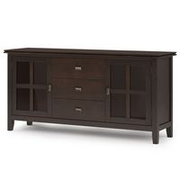 Simpli Home - Artisan Large Sideboard Buffet - Dark Chestnut Brown - Angle