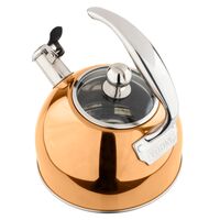 Viking - 2.6 Quart Whistling Tea Kettle with 3-Ply Base - Rose Gold - Angle