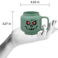 Room Copenhagen - LEGO: Green Skeleton Small Ceramic Mug, 8.6oz - Angle