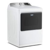 Maytag - 7.4 Cu. Ft. Pet Pro Top Load Gas Dryer with Extra Power and Sanitize Cycle - White - Angle