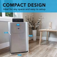 Whynter - 400 Sq. Ft. Portable Air Conditioner - Silver - Angle