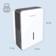 Keystone - 35-pint Dehumidifier - White - Angle