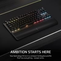 CORSAIR - K70 CORE TKL Compact Wireless RGB Pre-Lubed Linear Mechanical Switches Gaming Keyboard ... - Angle
