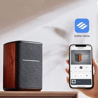 Edifier - MS50A Classic Portable Wi-Fi Speaker - Wood - Angle