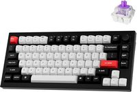 Keychron - Q1HE 75% Custom Wireless RGB Mechanical Keyboard with Progrmmable QMK/VIA Hot-Swappabl... - Angle