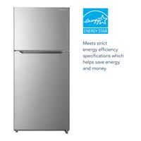 Insignia™ - 20.5 Cu. Ft. Top-Freezer Refrigerator with ENERGY STAR Certification - Stainless Steel - Angle