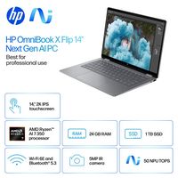 HP - OmniBook X Flip 2-in-1 - Copilot+ PC - 14