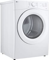 LG - 7.4 Cu. Ft. Ultra Large Stackable Smart Electric Dryer with AI Sensor Dry and LoDecibel Quie... - Angle