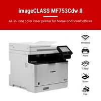 Canon - imageCLASS MF753Cdw II Wireless Duplex Color All-In-One Laser Printer with Fax and 50-She... - Angle