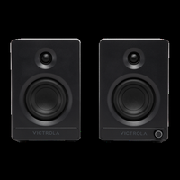 Victrola - Tempo Bluetooth Bookshelf Speakers - Black