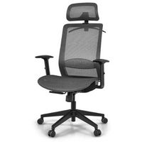 Costway - Ergonomic Mesh High Back Office Recliner Chair with Hanger - Gray