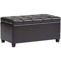 Simpli Home - Sienna Storage Ottoman Bench - Tanner%27s Brown