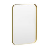 LOVMOR - 22 in. W x 30 in. H Tempered Glass Rounded Rectangle Framed Wall-Mounted Bathroom Vanity...