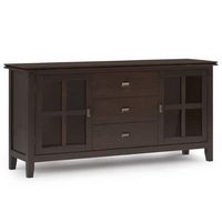 Simpli Home - Artisan Large Sideboard Buffet - Dark Chestnut Brown