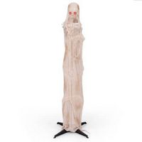 Costway - 6FT Halloween Animated Standing Mummy Life Size Animatronic Mummy - White
