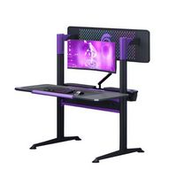 RSPGAME - G Series Gaming Desk, 55" Ergonomic Gaming Computer Desk, With Monitor Stand, Pegboard ...