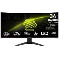 MSI - MAG 346CQ 34" LCD UWQHD 180Hz 1ms Adaptive Sync Gaming Monitor with HDR ready (DisplayPort,...