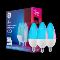 Cync - Decorative Direct Connect B11 Smart LED Bulb (3 Pack) - Full Color