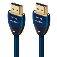 AudioQuest - Sky 48 9.8%27 4K-8K-10K 48Gbps In-Wall Rated HDMI Cable - Black with Blue Stripes