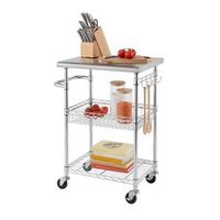 TRINITY - EcoStorage | 24" Stainless Steel Kitchen Cart | NSF | Chrome - Chrome