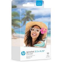 HP Sprocket 3.5" x 4.25” Zink Sticky-backed Photo Paper (50 Sheets) for HP Sprocket 3x4 Photo Pri...