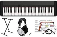 Casio - CT-S1BK EPA 61 Key Keyboard with Stand, AC Adapter, Headphones, and Software - Black