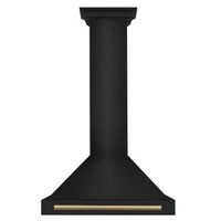 ZLINE - 30 inches - Convertible & Externally Vented - Wall Range Hood - Black stainless steel