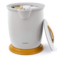 Costway - Bathroom Towel Warmer Bucket with Fragrance Holder &amp; Auto Shut Off - Grey